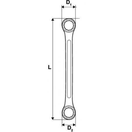 231923 TOPMASTER Cheie dubla inelara cu clichet 17x19mm CR-V