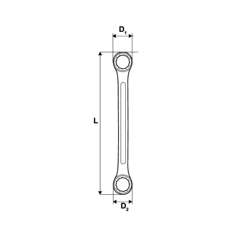 231922 TOPMASTER Cheie dubla inelara cu clichet 12x13mm CR-V