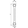 231922 TOPMASTER Cheie dubla inelara cu clichet 12x13mm CR-V