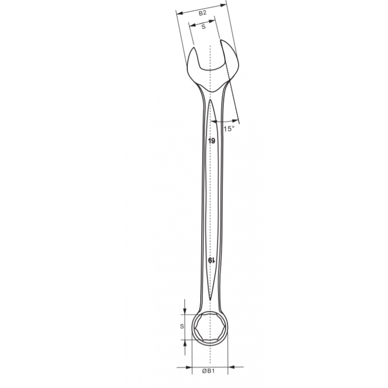 235151 TOPMASTER Cheie combinata 6mm CR-V