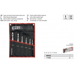 YT-4960 Set chei tubulare cu articulatie si fixe Yato