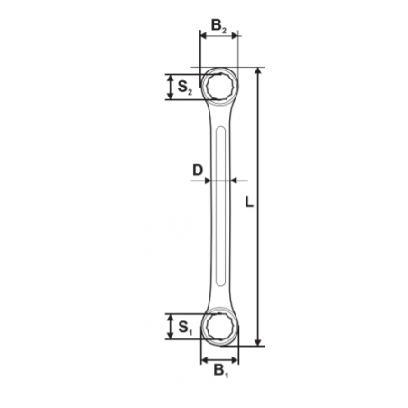 235149 TOPMASTER Cheie inelara cotita 24x27mm Cr-V