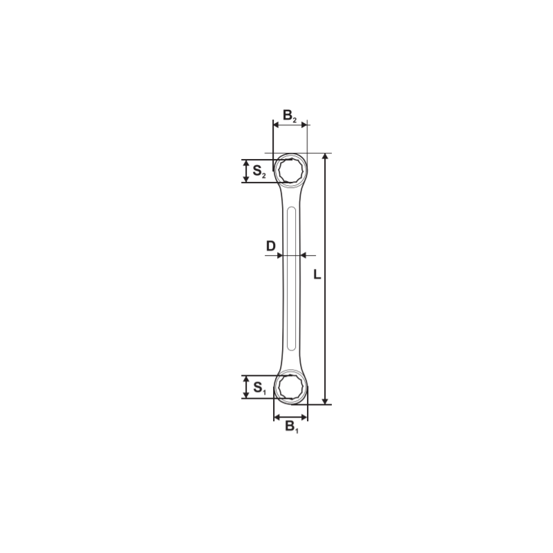 235150 TOPMASTER Cheie inelara cotita 30x32mm Cr-V