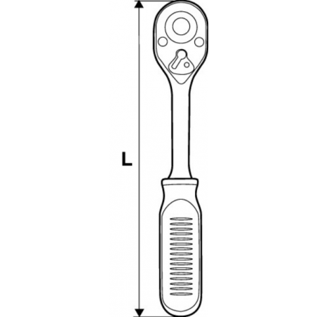 330170 TOPMASTER Cheie cu clichet prindere patrat 1/2 lungime 255mm