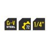 330170 TOPMASTER Cheie cu clichet prindere patrat 1/2 lungime 255mm