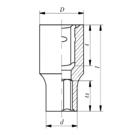 330234 TOPMASTER Cheie tubulara hexagonala 32 mm prindere patrat 3/4