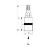 331605 TOPMASTER Cheie tubulara bit T25 torx prindere patrat 1/4