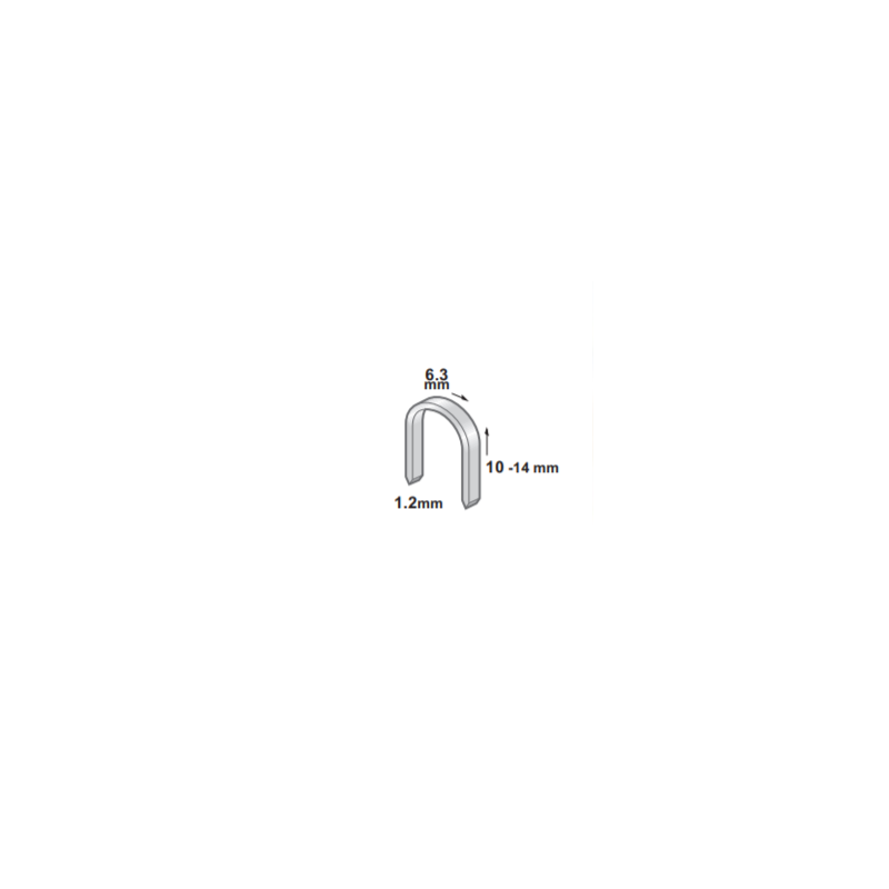 493203 TOPMASTER Set 1000 capse tip U inaltime 14 mm pentru tapiterie