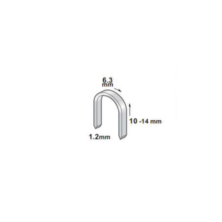 493203 TOPMASTER Set 1000 capse tip U inaltime 14 mm pentru tapiterie