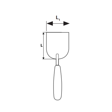 323301 TOPMASTER Mistrie dreapta latime 60 mm cu maner plastic