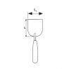 323301 TOPMASTER Mistrie dreapta latime 60 mm cu maner plastic