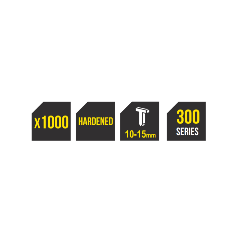 511341 TOPMASTER Set 1000 cuie inaltime 15 mm pentru capsator manual