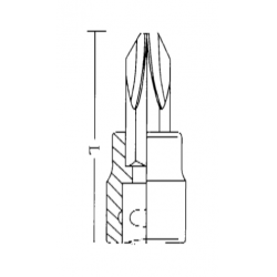 330287 TOPMASTER Cheie tubulara cu bit stea PZ3 prindere patrat 3/8