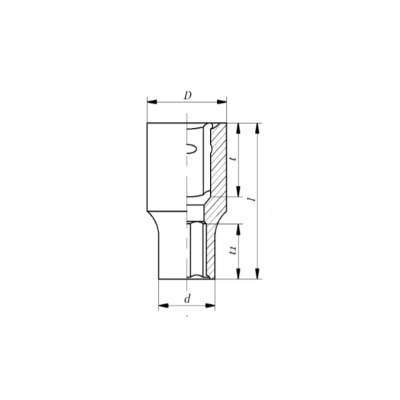 330330 TOPMASTER Cheie tubulara bihexagonala adanca 14 mm, patrat 1/2