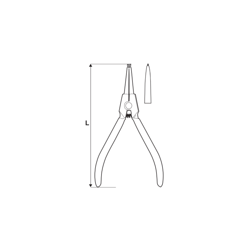 212914 TOPMASTER Cleste varf drept lungime 180 mm sigurante externe