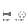 212914 TOPMASTER Cleste varf drept lungime 180 mm sigurante externe