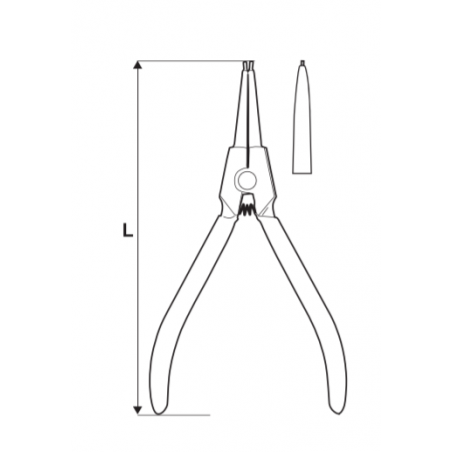 212912 TOPMASTER Cleste varf drept lungime 200 mm sigurante externe