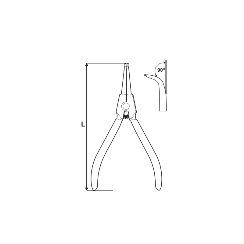 212910 TOPMASTER Cleste varf indoit lungime 200 mm sigurante externe