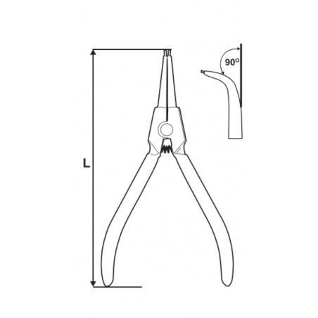 212910 TOPMASTER Cleste varf indoit lungime 200 mm sigurante externe