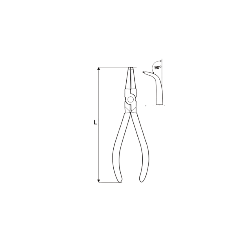 212909 TOPMASTER Cleste varf indoit lungime 200 mm sigurante interne