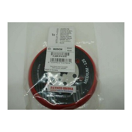 2608614078 BOSCH Suport disc abraziv 125mm cu prindere velcro