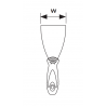 320715 TOPMASTER Spaclu cu maner de plastic latime 100 mm