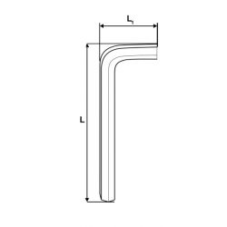 390122 TOPMASTER Set 9 chei imbus torx scurte T10-T50 lungimi 46-120mm