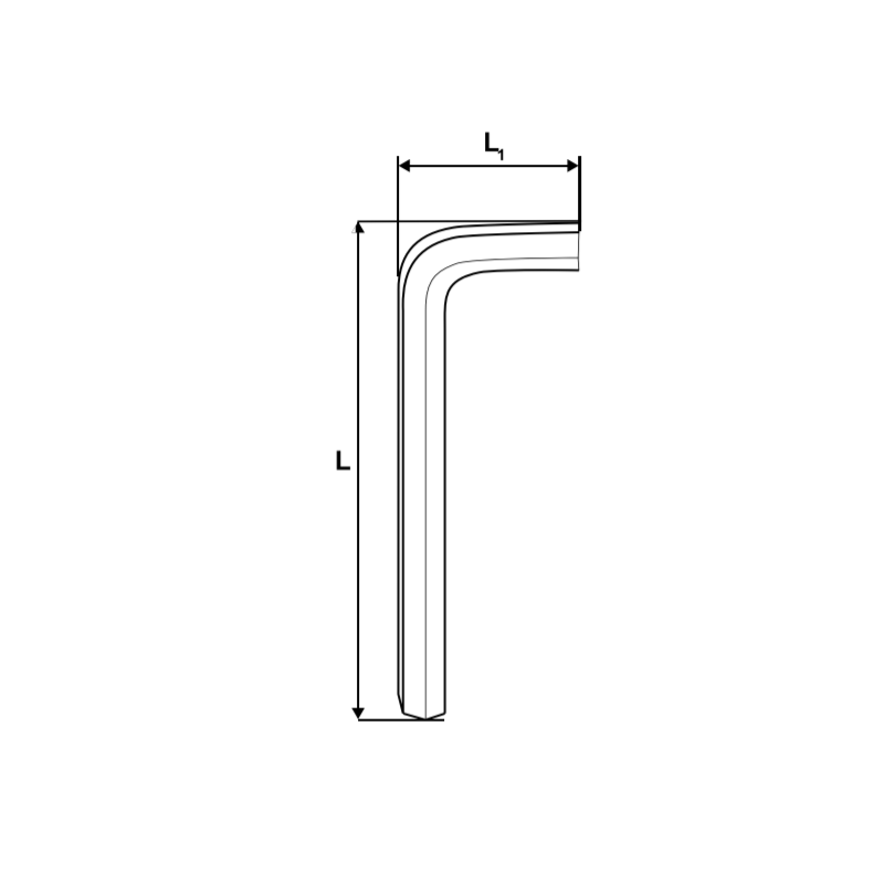 390122 TOPMASTER Set 9 chei imbus torx scurte T10-T50 lungimi 46-120mm