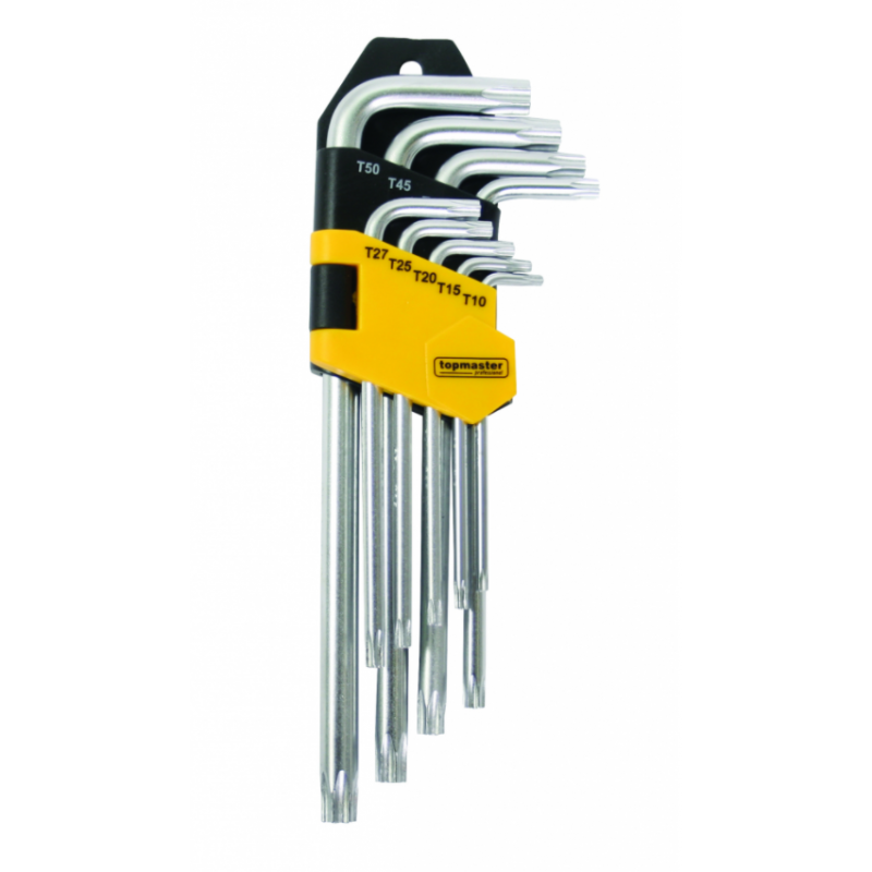 390123 TOPMASTER Set 9 chei imbus torx lungi T10-T50 lungimi 70-180mm