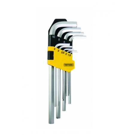 390117 TOPMASTER Set 9 chei imbus lungi hexagonale 1.5-10mm