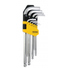 390119 TOPMASTER Set 9 chei imbus hexagonale scurte cu bila 1.5-10 mm