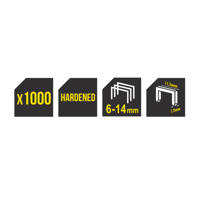 511319 TOPMASTER Set 1000 de capse pentru tapiterie inaltime 6 mm
