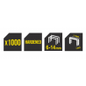 511321 TOPMASTER Set 1000 de capse pentru tapiterie inaltime 10 mm