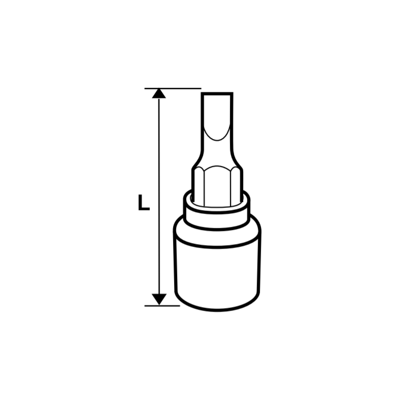 330284 TOPMASTER Cheie tubulara cu bit drept latime bit 8mm patrat 3/8