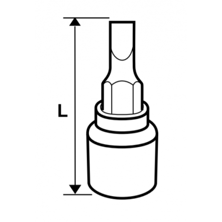 330284 TOPMASTER Cheie tubulara cu bit drept latime bit 8mm patrat 3/8