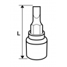 330284 TOPMASTER Cheie tubulara cu bit drept latime bit 8mm patrat 3/8