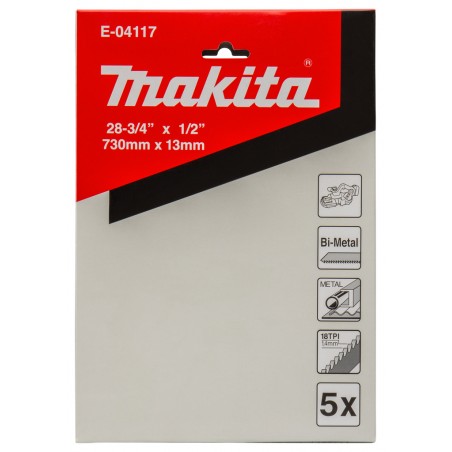 E-04117 MAKITA 5 benzi bi-metal 730X13X0.5mm 18TPI pentru fierastrau