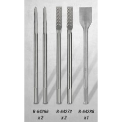 E-04927 Makita Set 5 dalti SDS-MAX cu lungimea de 380-400mm