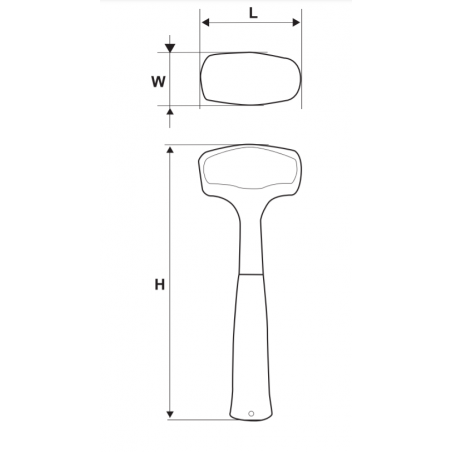 240123 TOPMASTER Ciocan tip baros 8 kg cu coada de fibra lungime 910mm