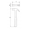 249806 TOPMASTER Ciocan antisoc 0.57 kg lungime 335 mm