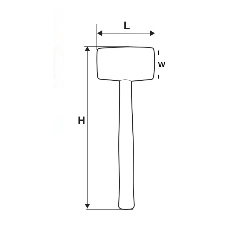 240903 TOPMASTER Ciocan de cauciuc 0.34kg coada de fibra lungime 333mm