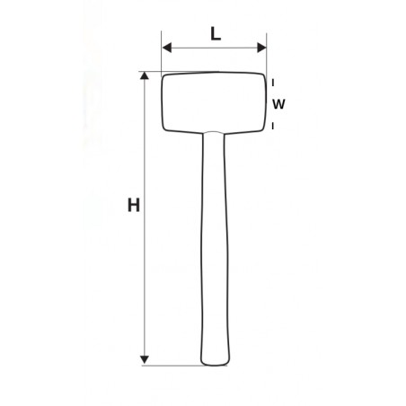240903 TOPMASTER Ciocan de cauciuc 0.34kg coada de fibra lungime 333mm
