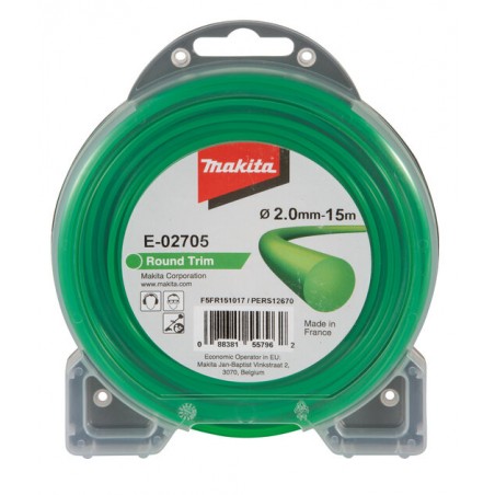 E-02705 MAKITA Fir nylon rotund 2mm grosime si 15m lungime