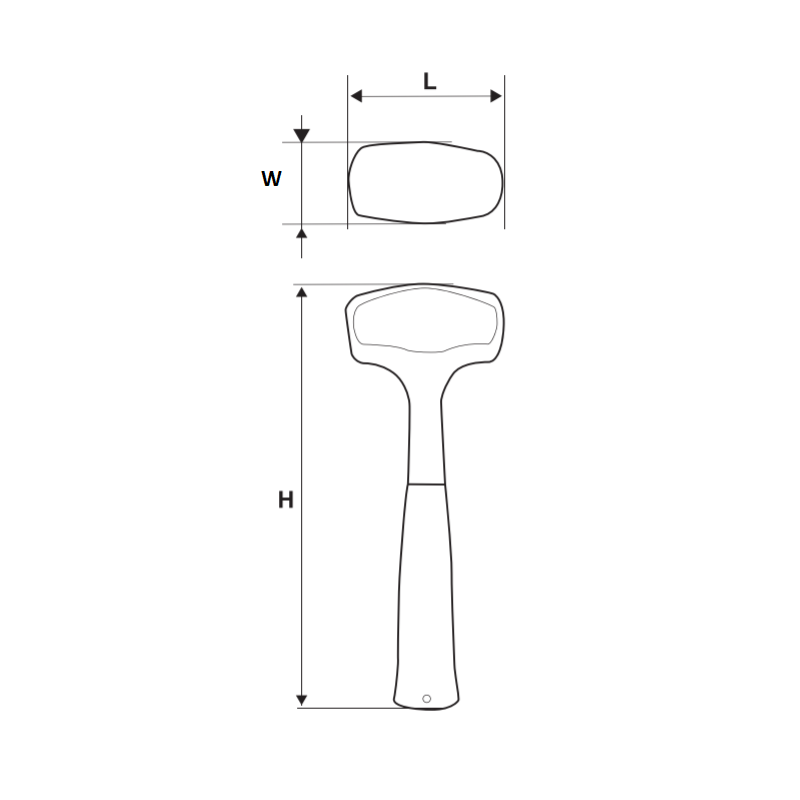 240501 TOPMASTER Ciocan patrat 0.8 kg cu coada din lemn lungime 260 mm