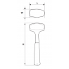 240503 TOPMASTER Ciocan patrat 1.5 kg cu coada din lemn lungime 280 mm