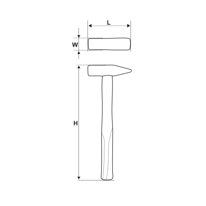 240136 TOPMASTER Ciocan lacatus 5 kg cu coada fibra lungime 900 mm