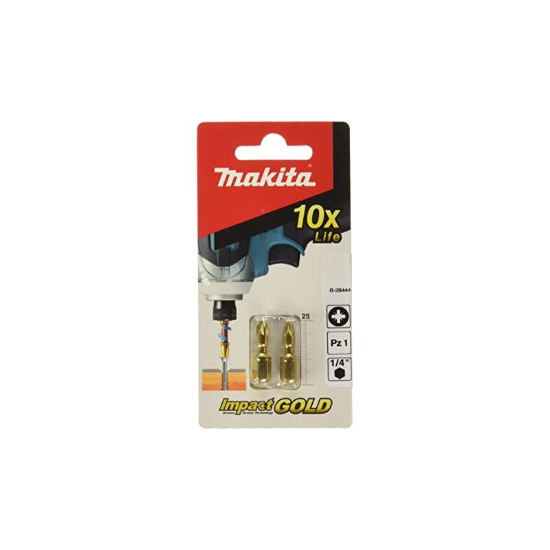 B-28444 MAKITA Biti de torsiune PZ1 de 25mm si prindere hex 1/4"
