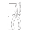 210146 TOPMASTER Cleste cu varf indoit 8" prindere 2 mm lungime 200 mm