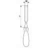 350116 TOPMASTER Dalta pentru lemn latime 14 mm lungime 140 mm