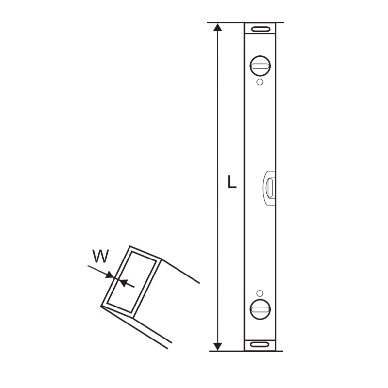 321712 TOPMASTER Dreptar din aluminiu cu 2 nivele lungime 4000 mm